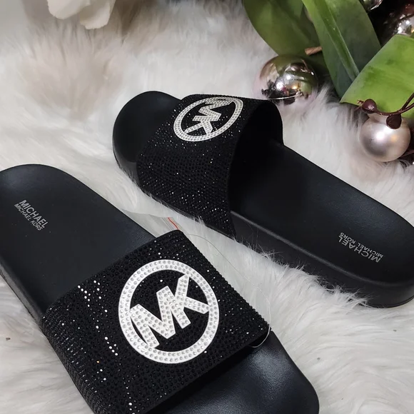 Michael Kors Rhinestone Women's Slides  New - Picture 7 of 9